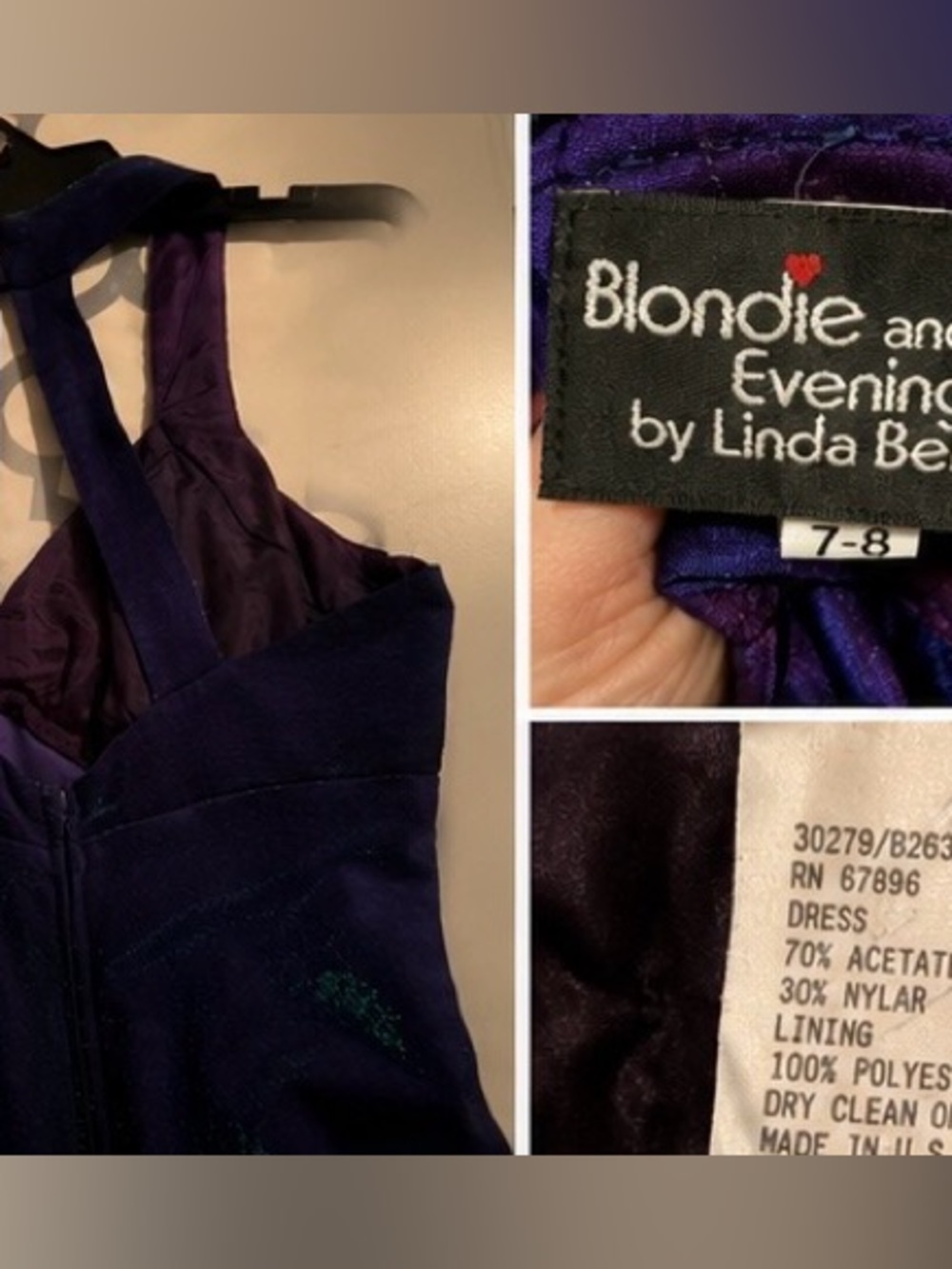 Y2K Vintage Blondie and Me | Iridescent Halter Gown - Picture 4 of 7